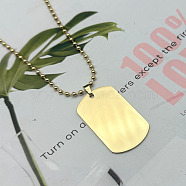 Stainless Steel Military Dog Tag Pendant Necklaces, Box Chain Necklaces(JF4506-1)