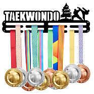 Iron Medal Hanger Holder Display Wall Rack, with Screws, Taekwondo, Tree, 135x400mm(ODIS-WH0021-813)