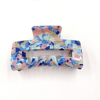 Rectangular Acrylic Large Claw Hair Clips for Thick Hair, Colorful, 45x81x44mm