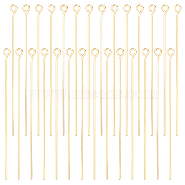 5cm Real 18K Gold Plated Brass Eye Pins