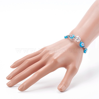 Adjustable Handmade Millefiori Glass Beaded Bracelets(BJEW-JB06074-04)-4