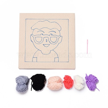 набор для вышивки мальчика в очках(DIY-H155-01)-2