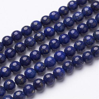 16 pouce de qualité un brin de perles de lapis-lazuli naturel teint rond(GSR6mmC123)-2