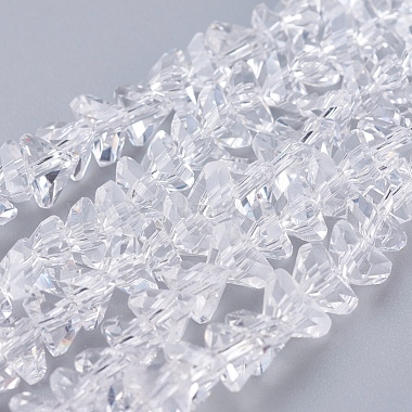 6mm Clear Triangle Glass Beads