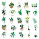 50шт. 50 стили растительной тематики водостойкие пластиковые наклейки из ПВХ(X-STIC-PW0001-375)-4
