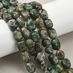 Natural African Turquoise(Jasper) Beads Strands, Nuggets, Tumbled Stone, 6~12x5~8.5x4~8mm, Hole: 0.8~1mm, about 40~52pcs/strand, 15.16''~15.94''(38.5~40.5cm)(G-P623-A04-01)