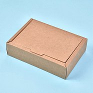 Kraft Paper Gift Box, Folding Boxes, Rectangle, BurlyWood, Finished Product: 20x14x5.3cm, Inner Size: 18x12x5cm, Unfold Size: 38.2x44x0.03cm and 33.6x26.9x0.03am(CON-K006-07D-01)