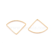 Brass Linking Rings, for Jewelry Making, Sector/Fan, Light Gold, 15x20.5x1mm(KK-TAC0011-01LG)