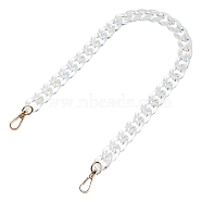 Acrylic Bag Handles, with Alloy Swivel Clasps, for Bag Straps Replacement Accessories, Clear, 66cm(FIND-WH0068-60)