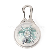 Plastic & Iron LED Collar Light, Carabiner Clip Dog Light, Pet Supplies, Half Round, Built-in Battery, Clear, 53mm, Pendant: 32.5x22mm, Hole: 15.5x6mm(AJEW-P080-06)