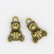 Tibetan Style Alloy Charms, Lead Free and Cadmium Free, Bear, Antique Bronze, Cadmium Free & Nickel Free & Lead Free(MLF0301Y-NF)