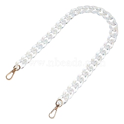 Acrylic Bag Handles, with Alloy Swivel Clasps, for Bag Straps Replacement Accessories, Clear, 66cm(FIND-WH0068-60)