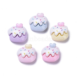 Opaque Cute Resin Decoden Cabochons, Imitation Food, Cake, 11x11x6.5mm(X-RESI-B024-01G)