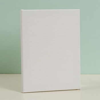 Blank Linen Wood Primed Framed, for Painting Drawing, Rectangle, White, 24x18x1.6cm