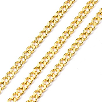 Brass Curb Chains, Unwelded, Golden, 5.5x4x1mm, about 3.28 feet(1m)/strand