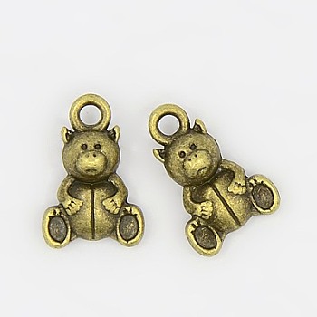 Tibetan Style Alloy Charms, Lead Free and Cadmium Free, Bear, Antique Bronze, Cadmium Free & Nickel Free & Lead Free