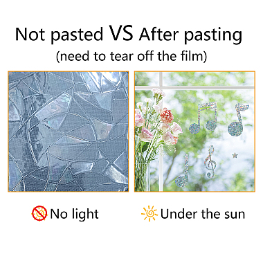 Autocollants adhésifs imperméables de film de vitrail de couleur de pvc de laser(DIY-WH0256-084)-8