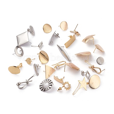 Mixed Color Mixed Shapes Stainless Steel Stud Earring Findings