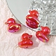 UV Plating Opaque Acrylic Beads(OACR-WH0031-23B)-1