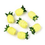 Handmade Lampwork Beads, Pineapple, Champagne Yellow, 19~20x15.5~18x15.5~18mm, Hole: 1.6~1.8mm(X1-LAMP-T022-20B)