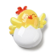 Easter Cartoon Opaque Resin Cabochons, Chick, 24.5x23x9mm(RESI-Q223-01C)