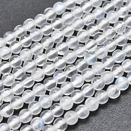 Natural Rainbow Moonstone Beads Strands, Round, 3mm, Hole: 0.5mm, about 130pcs/Strand, 15.35 inch(39cm)(G-K305-05-A)