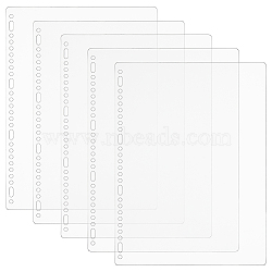 A4 PP Plastic Binder Dividers, Index Page Tab for Planner & Notebook & Loose Leaf Binders, Rectangle, WhiteSmoke, 304x223x0.5mm, Hole: 5mm & 15x5mm(DIY-WH0308-509B)