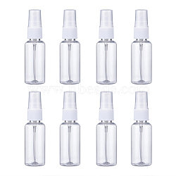 30ml Transparent PET Plastic Refillable Spray Bottle, for Perfume, Essential Oil, Clear, 10.3x3cm, Capacity: 30ml(1.01 fl. oz)(X1-MRMJ-WH0032-01A)
