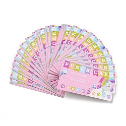 Rectangle Paper Reward Incentive Card, Punch Cards for Students, Horse Pattern, 90x50x0.3mm(DIY-K043-03-04)