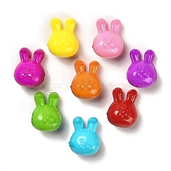 Opaque Acrylic Beads, Rabbit, Mixed Color, 21x16.5x13.5mm, Hole: 3mm, about: 234pcs/500g(OACR-Z016-29)