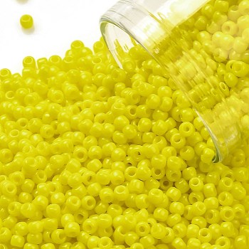 TOHO Round Seed Beads, Japanese Seed Beads, (42) Opaque Dandelion, 11/0, 2.2mm, Hole: 0.8mm, about 50000pcs/pound