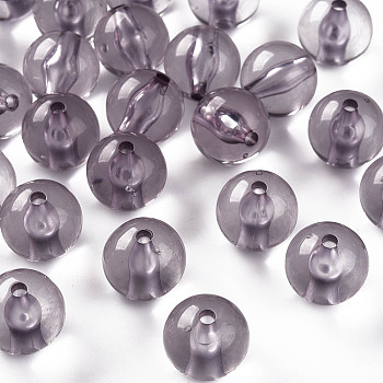 Transparent Acrylic Beads, Round, Lavender, 16x15mm, Hole: 2.8mm, about 220pcs/500g
