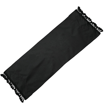 Beach Patio Canvas Cloth Chair Replacement Fabric, Rectangle, Black, 1205~1215x445~455x1.5mm