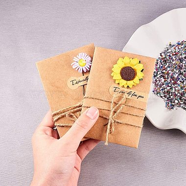 Kraft Paper Greeting Cards and Kraft Paper Envelopes Sets(DIY-NB0002-08)-4