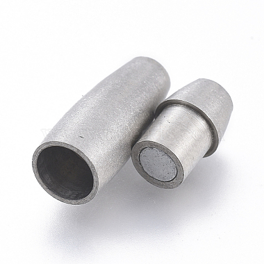304 Stainless Steel Magnetic Clasps with Glue-in Ends(STAS-D242-02P-B)-2