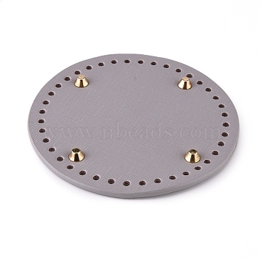 PU Leather Flat Round Bag Bottom(FIND-WH0056-07I)-3