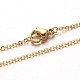304 Stainless Steel Cable Chain Necklaces(NJEW-M124-01)-2