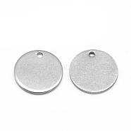 201 Stainless Steel Stamping Blank Tag Pendants, Flat Round, Stainless Steel Color, 40x1mm, Hole: 2mm(STAS-Q213-02-40mm)
