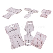 45 Pcs 3 Styles Cardboard Earring Display Cards, Marble Texture Pattern, White, 15pcs/style(CDIS-SZ0001-08)