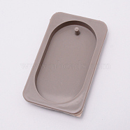 Oval Silicone Pendant Molds, Resin Casting Molds, For UV Resin, Epoxy Resin Craft Making, Gray, 105x65x12mm, Inner Diameter: 92x50mm(DIY-WH0177-97)