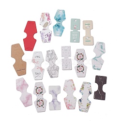 Paper Display Cards, Necklace Display Cards, Mixed Shape, Mixed Patterns, 8.6~12.4x3.4~5x0.038cm(CDIS-XCP0001-03)