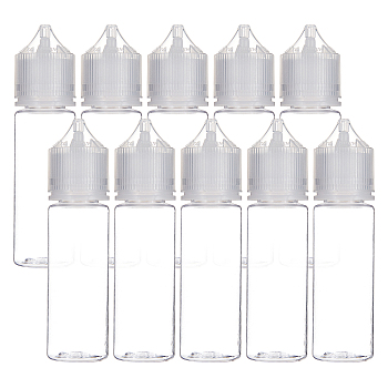 BENECREAT Plastic Squeeze Bottles, Clear, 30x114.5mm, Capacity: 50ml