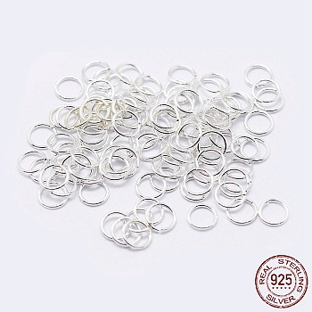 925 Sterling Silver Open Jump Rings, Round Rings, Silver, 4x0.3mm, Inner Diameter: 2mm, about 833pcs/10g