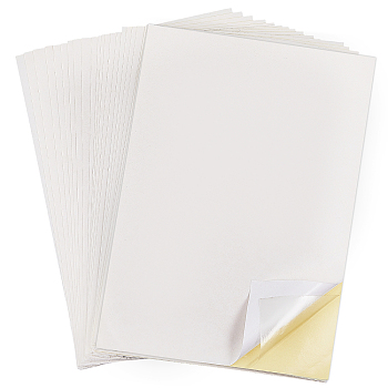 A5 Paper Double Sided Adhesive Sticker, for DIY Card Craft Paper, Rectangle, White, 144x208x0.4mm