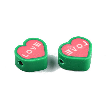 Tomato Heart Polymer Clay Beads