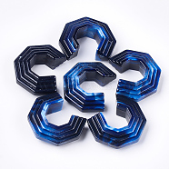 Acrylic Beads, Imitation Gemstone Style, No Hole/Undrilled, Dark Blue, 39.5x33.5x14mm(X-OACR-T008-08G)