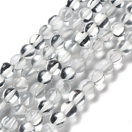 Synthetic Moonstone Beads Strands, Round, Clear, 6mm, Hole: 1mm, about 31pcs/strand, 7.20 inch(18.3cm)(G-P528-J01-09)