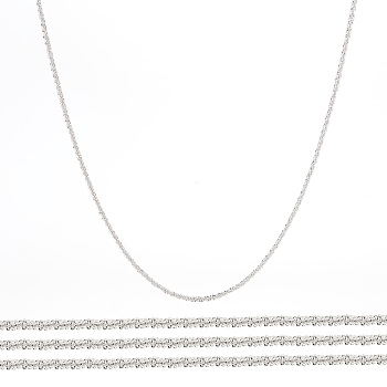 5M Brass Chains with Splints, Silver, 2mm