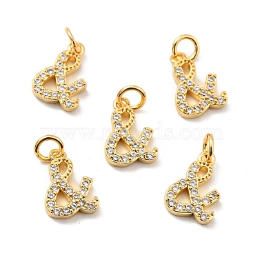 Real 18K Gold Plated Clear Others Brass+Cubic Zirconia Pendants