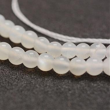 Brins de perles de lune blanche(G-G970-37-4mm)-3